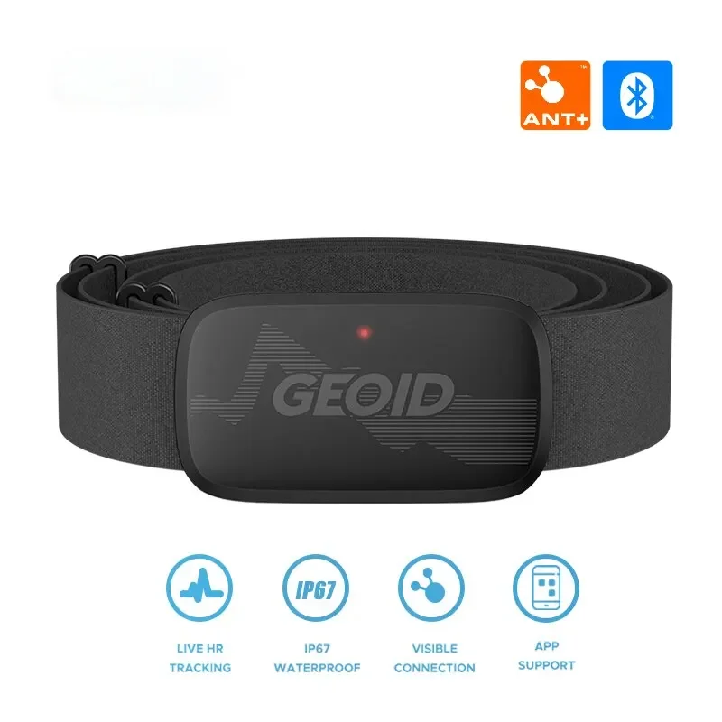 Heart Rate Monitor Chest Strap Bluetooth 4.2 And ANT+ ECG Sensor Black