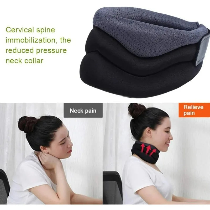 Adjustable Soft Foam Cervical Neck Brace Support Black