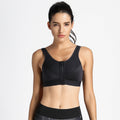 Full Length Zip Front Wireless Racerback Sports Bra