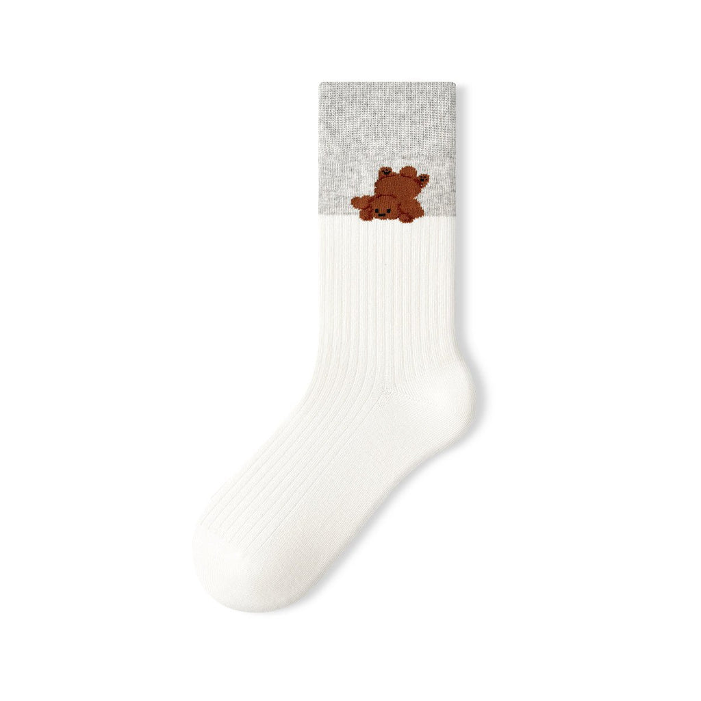 Lazy Dog Kawaii Animal Mid-Calf Socks – Women's 5-Pair All-Season Crew Set