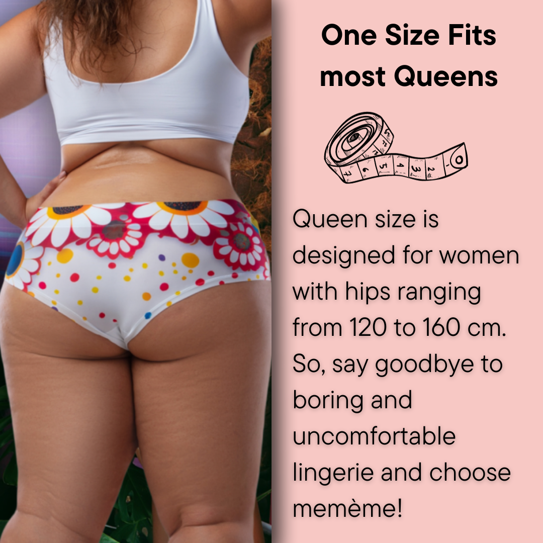 Memème Women’s Ultra-Comfortable JEANS– Daisy  - Queen Size Panties | Breathable Cotton Crotch, Stretchy Fit